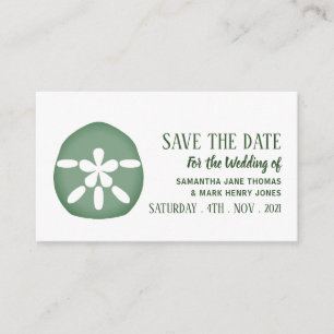 Green Sand Dollar, Save the Date Begleitkarte
