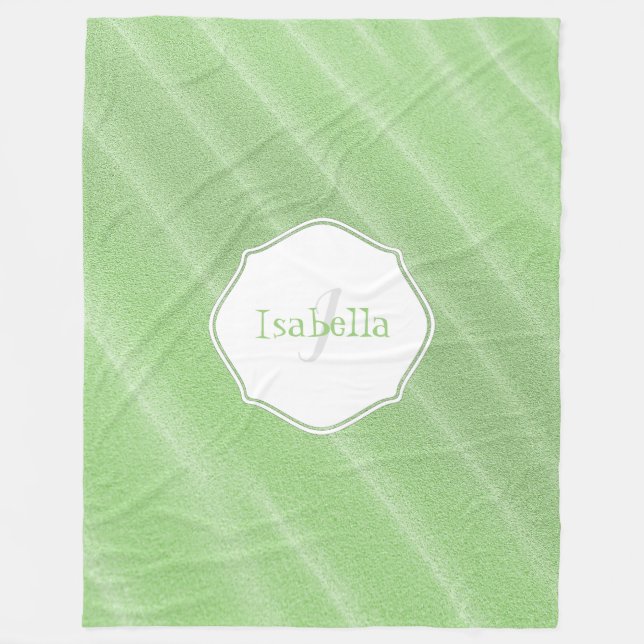 Green Sand Ripples Personalisiert Fleece Blanket (Vorderseite)