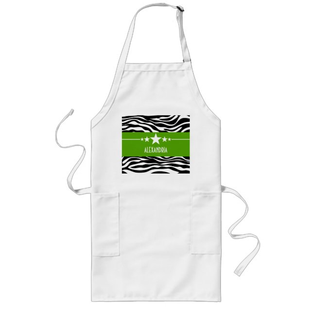 Green Sassy Star Zebra Schürze (Vorne)