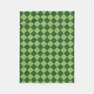 Green Schachbrett Diamond Pattern Fleecedecke