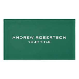 Green Schlicht Elegant Minimalistisch Simple Namenschild