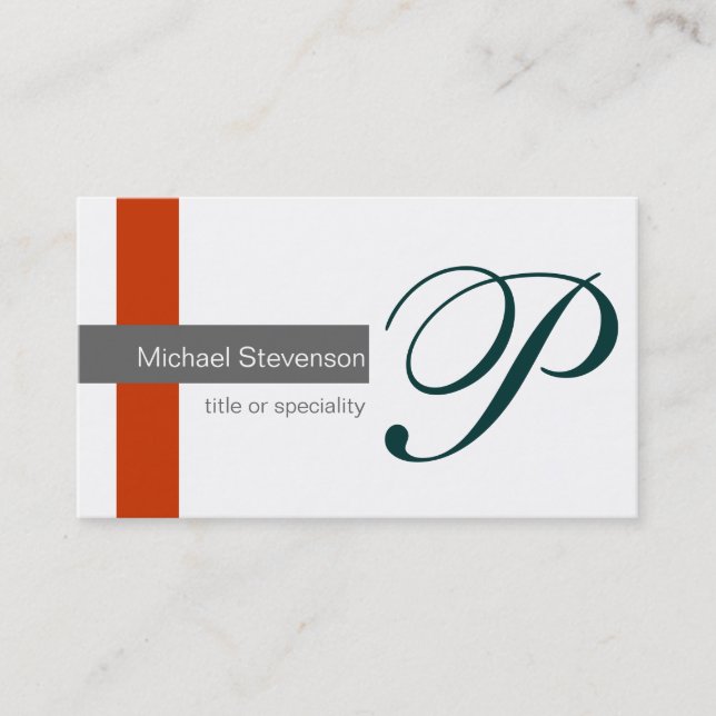 Green Schwarz-weiß Gray Red Stripes Business Card Visitenkarte (Vorderseite)