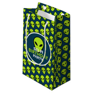 Green Sci-fi-Alien, Geburtstag Kleine Geschenktüte
