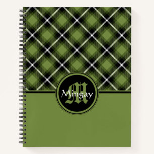 Green Scottish Kariert Personalisiert Notizbuch
