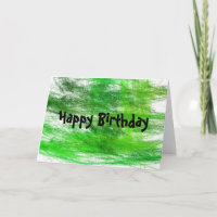 Green Scribbles Happy Birthday