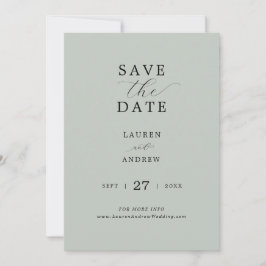 Green Script aus Sea Glass Elegante Moderne Hochze Save The Date