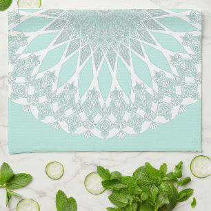 Green Sea Glass Tristyns Mandala Geschirrtuch