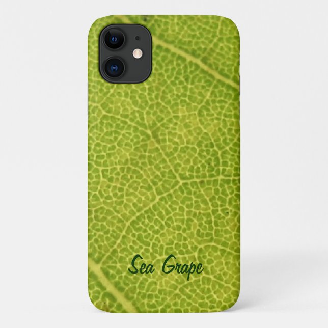 Green Sea Grape Leaf iPhone 11 Fall Case-Mate iPhone Hülle (Rückseite)