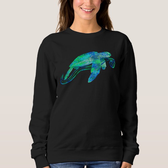 Green Sea Turtle Animal Sweatshirt (Vorderseite)