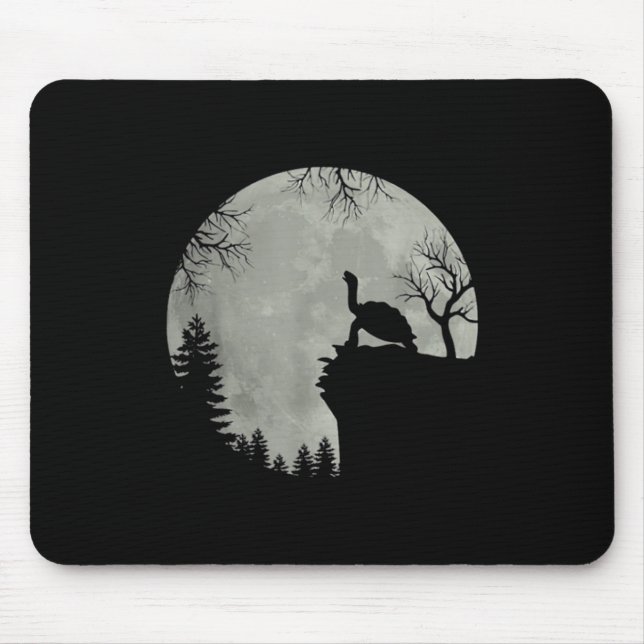 Green Sea Turtle Ocean Turtle Howling Est Moon Mousepad (Vorne)