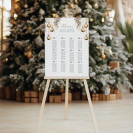 Green Seating Chart | Holly Christmas Shower Poster