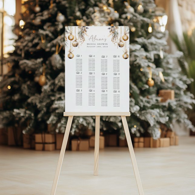 Green Seating Chart | Holly Christmas Shower Poster (Von Creator hochgeladen)