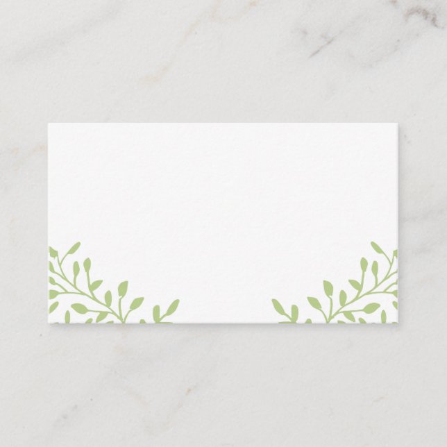 Green Secret Garden Wedding Platzkarten (Vorderseite)