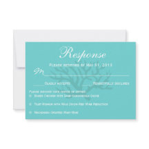 Green Seepferd Hochzeiten RSVP Response Cards