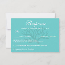 Green Seepferd Hochzeiten RSVP Response Cards