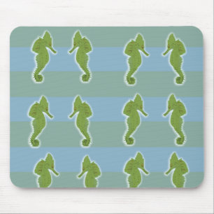 Green Seepferde Mousepad