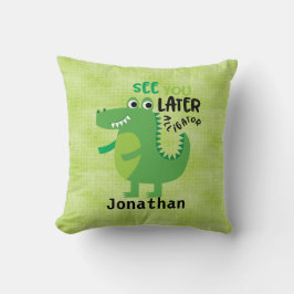 Green sehen Sie später Alligator Personalisiert Kissen