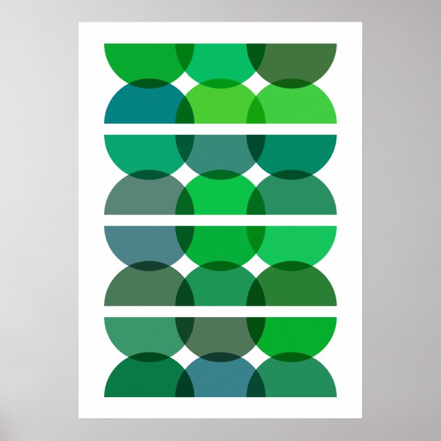 Green Semi Circles Poster (Vorne)