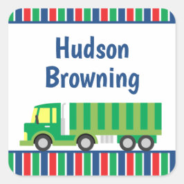 Green Semi Truck Personalisiert Stickers