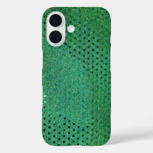 Green Sequin Shimmer iPhone 16 Hülle