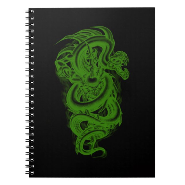 Green Serpent Spiral Notebook Notizblock (Vorderseite)