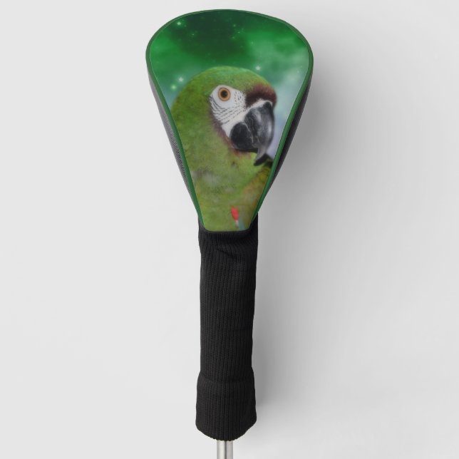 Green Severe Macaw Parrot Bird Art   Golf Headcover (Vorderseite)