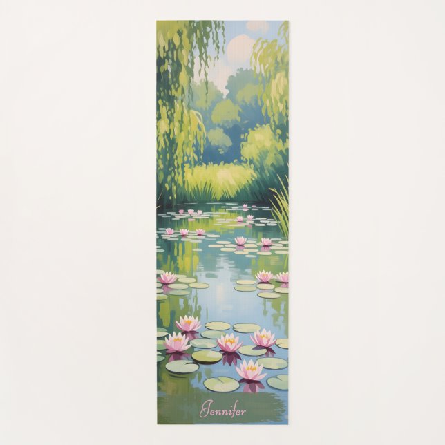 Green Shades Friedliche Wasserlilie Pond Yoga Mat Yogamatte (Vorderseite)