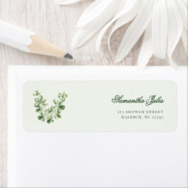 Green Shamrock Bridal Shower Return Address