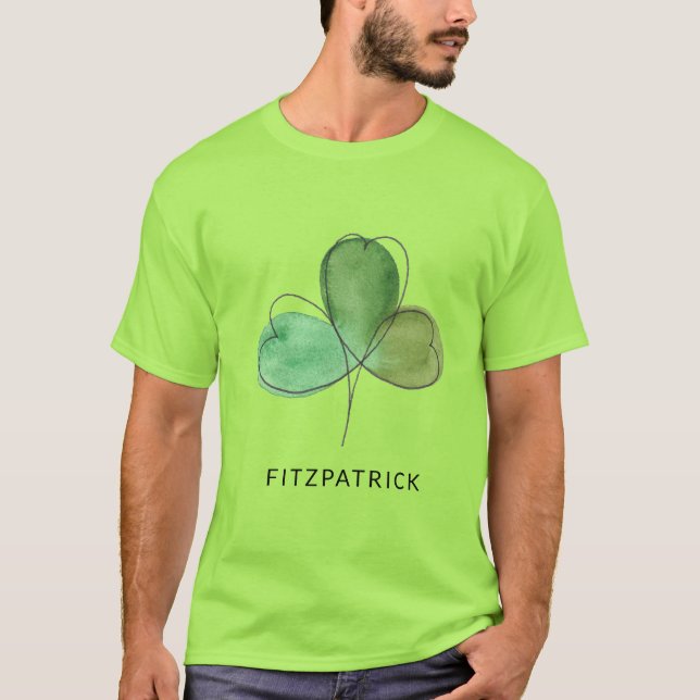 Green Shamrock Irish Heritage T-Shirt (Vorderseite)