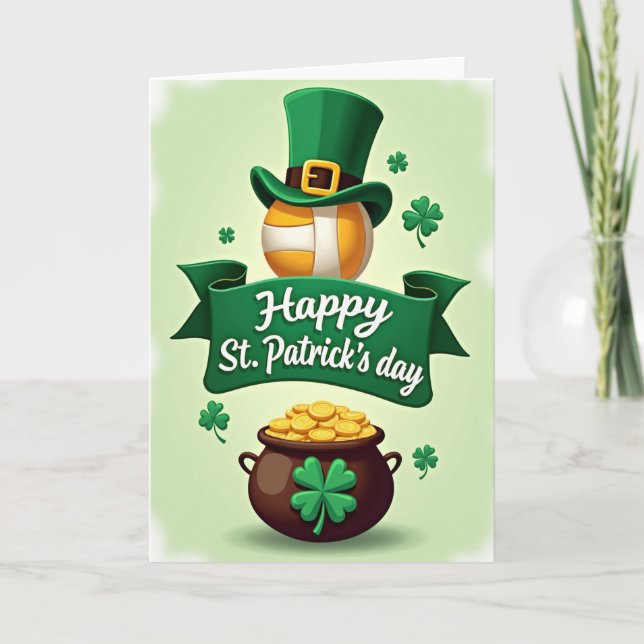 Green Shamrocks Pattern Card Karte (Vorderseite)