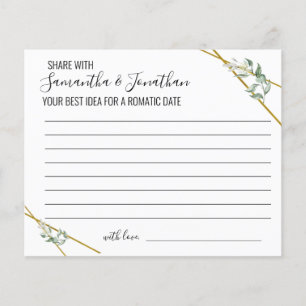 Green Share Date Idee Shower Game Card Flyer