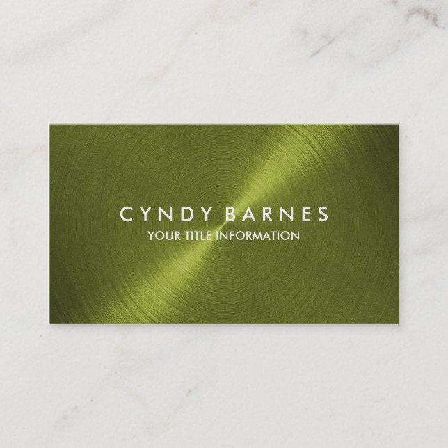 Green Sheen Business Card Visitenkarte (Vorderseite)