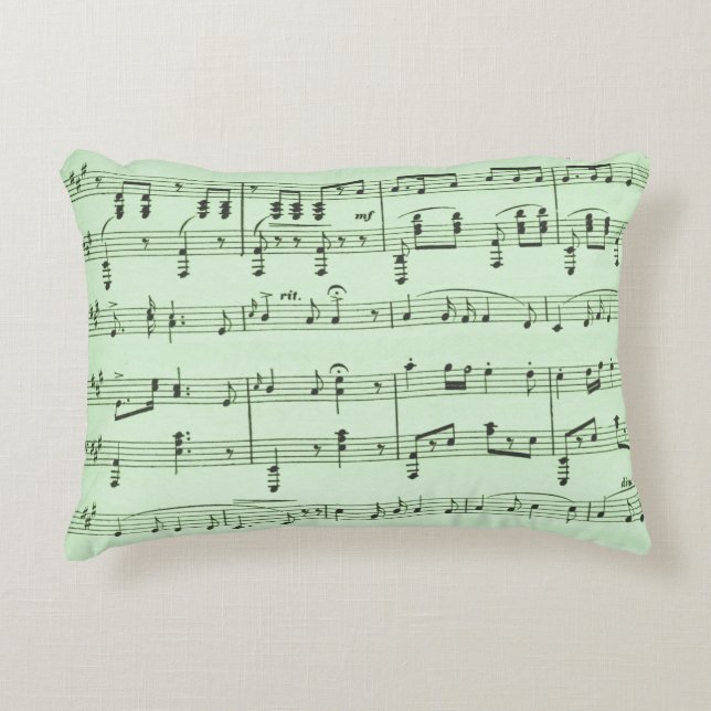 Green Sheet Music Dekokissen (Vorderseite)