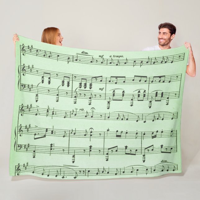 Green Sheet Music Fleecedecke (Beispiel)