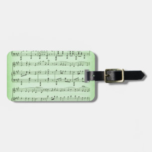 Green Sheet Music Gepäckanhänger