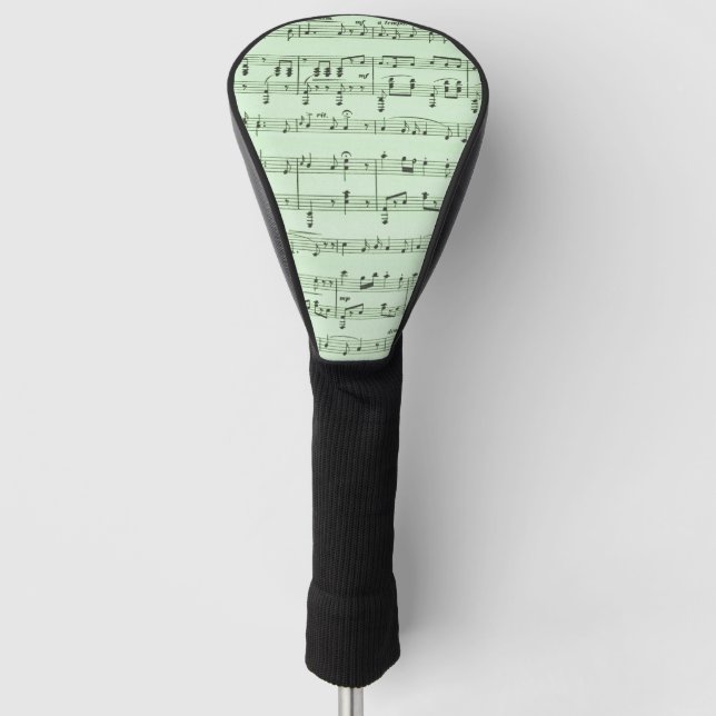 Green Sheet Music Golf Headcover (Vorderseite)