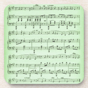 Green Sheet Music Untersetzer