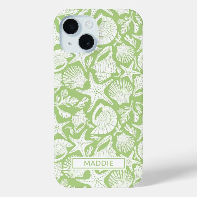 Green Shells Personalized Case-Mate iPhone Hülle (Rückseite)