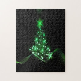 Green Shiny Weihnachtsbaum Puzzle