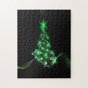 Green Shiny Weihnachtsbaum Puzzle