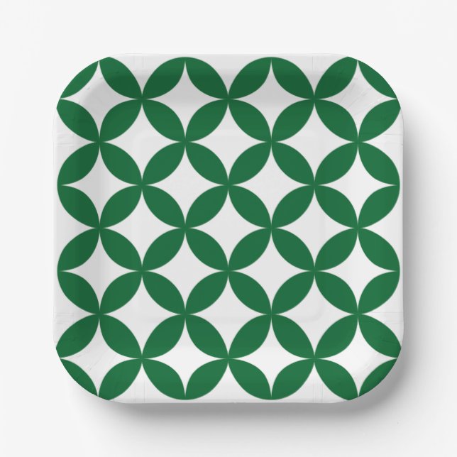 Green Shippo 7" Square Teller (Vorderseite)