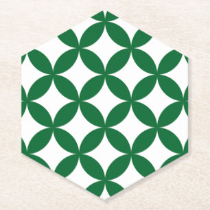 Green Shippo Hexagon Top Untersetzer