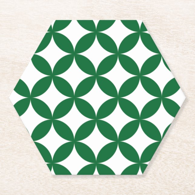 Green Shippo Hexagon Untersetzer (Vorderseite)