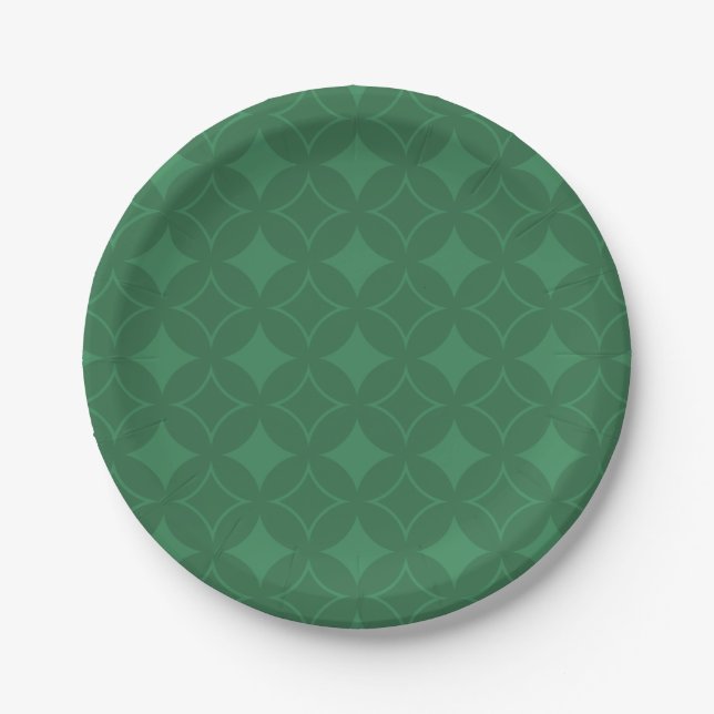 Green Shippo-Muster Pappteller (Vorderseite)