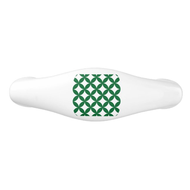 Green Shippo Muster Schubladen Pull Keramik Schubladengriff (Vorderseite)