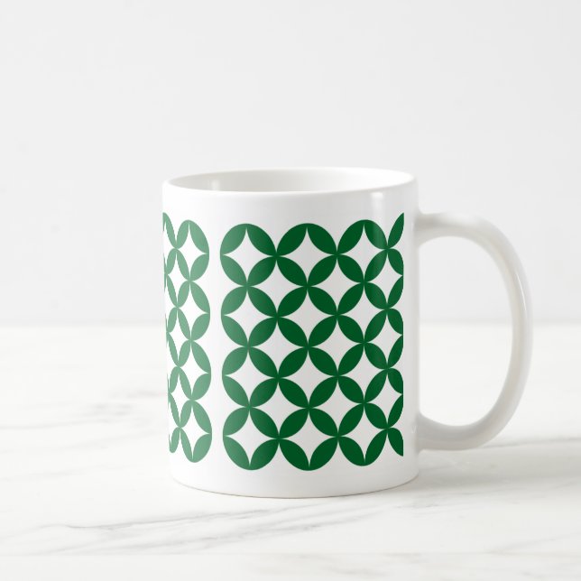 Green Shippo Muster Tasse - Japanisch Traditionell (Rechts)