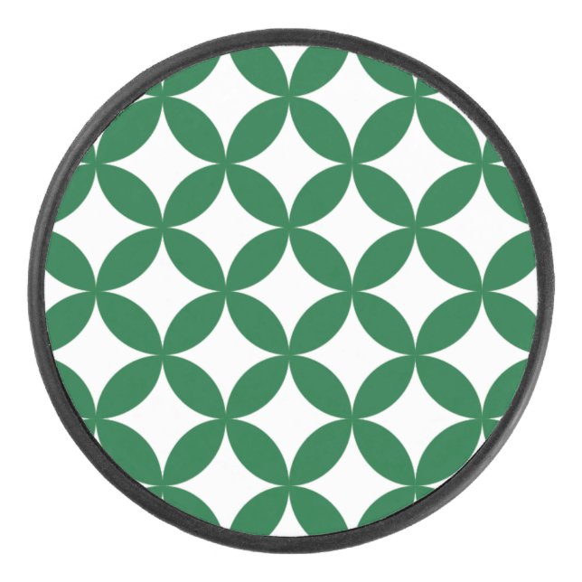 Green Shippo Pattern Hockey Puck (Vorderseite)