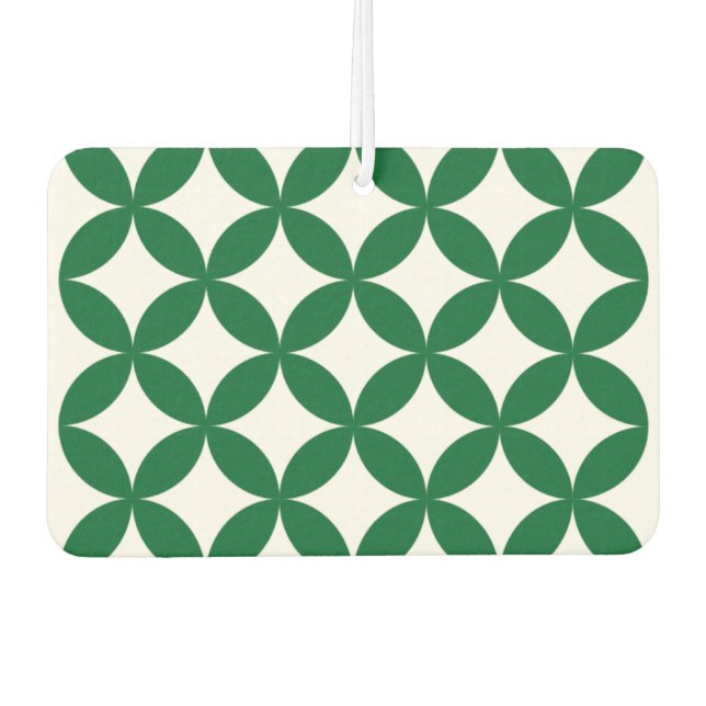 Green Shippo Rectangle Air Freshener Autolufterfrischer (Vorderseite)