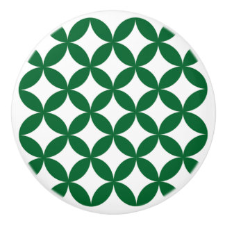 Green Shippo Round Keramik Knock Keramikknauf