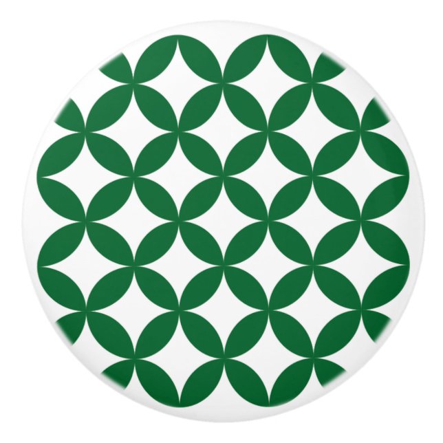 Green Shippo Round Keramik Knock Keramikknauf (Vorderseite)